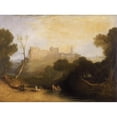 thumbnail image 2 of Joseph Mallord William Turner 24x19 Black Ornate Framed Double Matted Museum Art Print Titled: Linlithgow Palace, 2 of 5