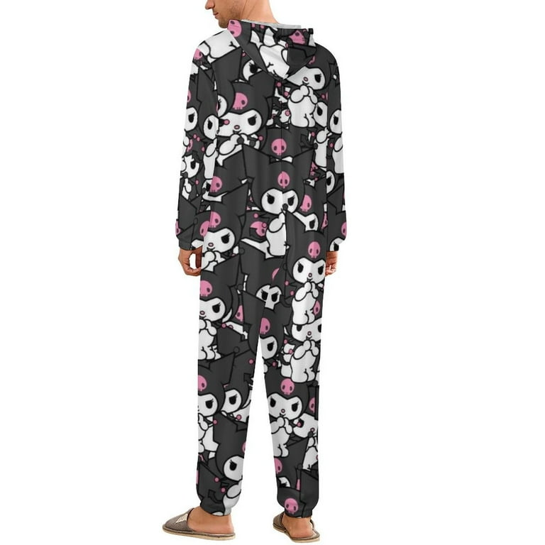 Kuromi And My Melody Unisex Onesie Pajamas Zipper Jumpsuit