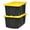 Black Base/Yellow Lid (27 Gallon), variant on Homz Durabilt 15 Gallon Tough Flip Lid Storage Container, Black/Yellow (6 Pack)