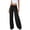Black-sweatpants for women, variant on Womens Workout Pants Elastic Waist Solid Color Wide Leg Trousers Loose Casual Straight Sweatpants with Pockets