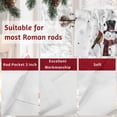 thumbnail image 7 of Winter Snowman Valances for Windows, 54 x 18in, Merry Christmas Bird Snowflake Stars Rod Pocket Kitchen Valance Curtain Light Filtering Window Treatments for Living Room Bedroom, 1 Panel, 7 of 7