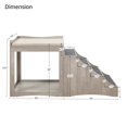 thumbnail image 4 of Unipaws Large Pet Bunk Bed with Removable Step for Dogs and Cats, Multi-Level Bed Window Perch Seat Platform with Cushion, Indoor Use, 4 of 7