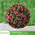 thumbnail image 2 of 1PC Artificial Plant Topiary Ball Faux Boxwood Decorative Balls with Fake Flowers for Backyard, Balcony,Garden, Wedding and Home Décor, 2 of 7