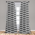 thumbnail image 5 of Ambesonne Abstract Curtains, Monochrome Stripes, Pair of 28"x84", Black and White, 5 of 5