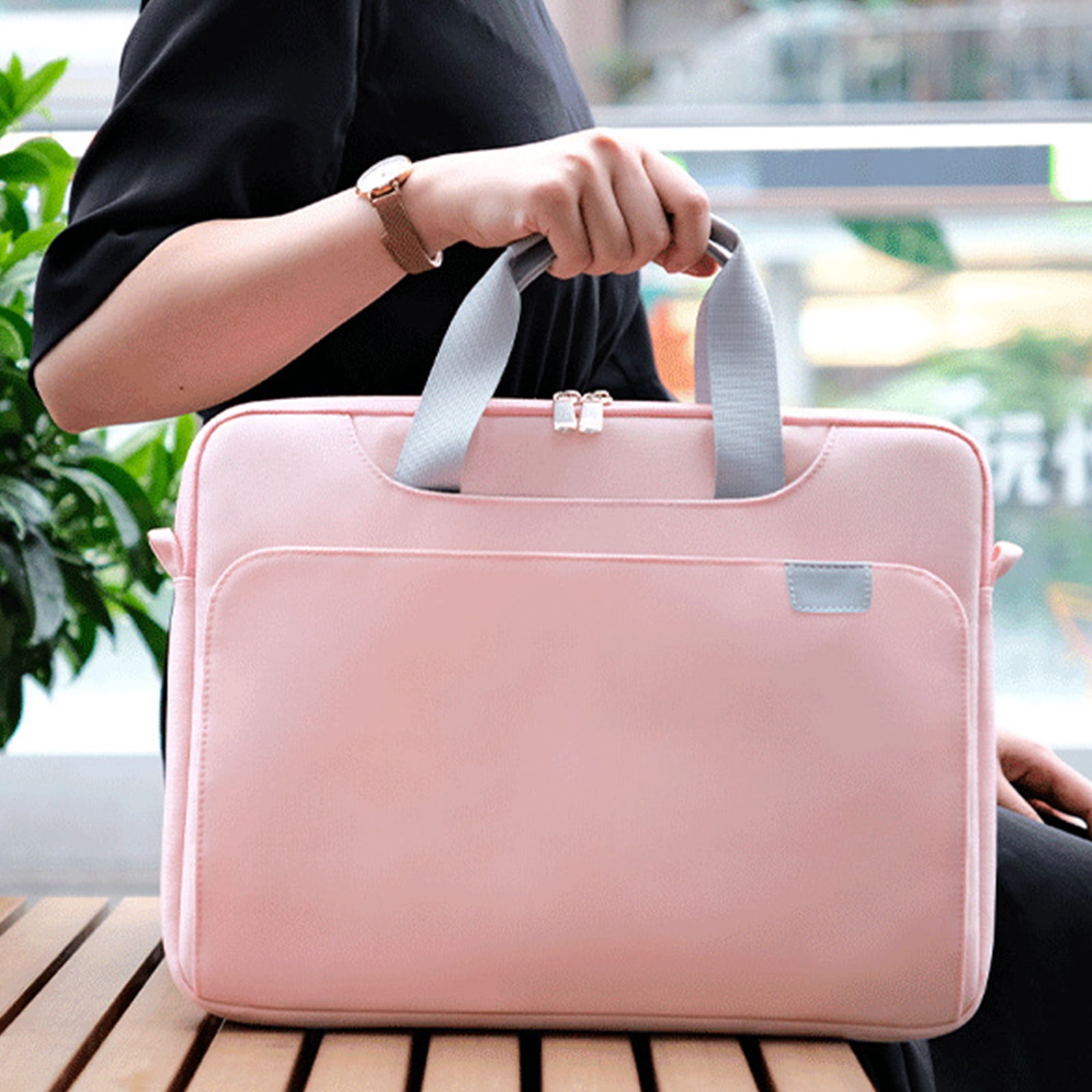 Water Resistant Polyester Computer Bag Protective Carrying Case with Shoulder Straps for 13.3 17.3inch Laptops
