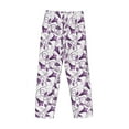 thumbnail image 5 of Xecao Violets Flowers Men's Straight Lounge Pajama Pants: The Ultimate in Comfortable Sleepwear, 5 of 9