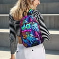 thumbnail image 5 of Balery Neon Free Play Mochila Clásica Impresa Básica para Viaje, Mochila Escolar Resistente al Agua, Mochila de Lona con Correas Ajustables-Medium, 5 of 5