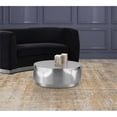 thumbnail image 2 of Meridian Furniture Jazzy 36" Stainless Steel Drum Coffee Table in Silver Chrome, 2 of 9