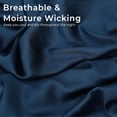 thumbnail image 6 of Earthy Threads Queen Sheet Set - 100% Organic Bamboo 4 Piece Set - Luxurious Silky & Soft - Cooling for Hot Sleepers - Hotel Luxury Bed Sheets - 16"inch Deep Pockets (Navy Blue), 6 of 7