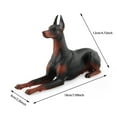 thumbnail image 3 of Realistic Pinscher Dog Figurine Decorative Statue Craft Model Desktop Ornament for Home, 3 of 7