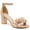 Apricot, variant on Womens High Heel Sandals Open Toe Ankle Strap Chunky Heel Dress Shoes for Wedding Party