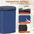 thumbnail image 6 of PayLessHere 13Gal Touchless Trash Can - Stainless Steel w/Auto Lid, Deep Blue, 6 of 8