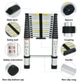 thumbnail image 4 of Telescoping Ladder, 16.4 FT Aluminum Extension Ladder 330 Pound Capacity, Collapsible Ladders for Home, Lightweight Portable Roof Ladders with Locking Mechanism, Multi Purpose Loft Ladder Attic Ladder, 4 of 15