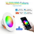 thumbnail image 1 of Plafonnier Rétroéclairé Compatible Bluetooth Lampe DEL à Pois Colorés Encastrée Luminaire pour Maison Intelligente RVB à Intensité Réglable Plafonnier Rétroéclairé 110 V 220 V, 1 of 6