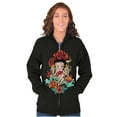 thumbnail image 4 of Betty Boop Love Horseshoe Tattoo Women Plus Size Zipper Hoodie Brisco Brands 2X, 4 of 5