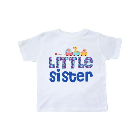 

Inktastic Toy Train Little Sister Gifts Gift Toddler Toddler Girl T-Shirt