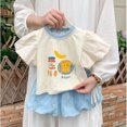 thumbnail image 4 of Conjunto de ropa elegante de verano 2025 para niñas, camiseta y pantalones cortos de dibujos animados, traje informal de 2 uds para bebés y niños, conjunto de camisetas para niños, 4 of 6