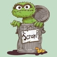 thumbnail image 2 of Girl's Sesame Street Oscar Scram Sign Graphic T-Shirt, 2 of 4