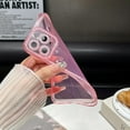 thumbnail image 5 of for iPhone 13 pro Sparkly Cute Transparent Case, Soft Silicone TPU, Camera Raised Protection, Anti-Slip and Anti-Shock, Glittering Suitable for Women, Girls - Pink, 5 of 6