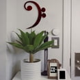 thumbnail image 2 of 7055 Inc. Musical Symbol - Bass Clef Metal Wall Decor Home Art Red 29-in, 2 of 2