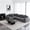 Gray, variant on Oversized Cloud Velvet Curved Sectional Couch 118', Boneless Couch with L-Shape Chaise, Upholstered Compression Memory Foam Modular Sectional Sofa for Living Room, No Assembly Required