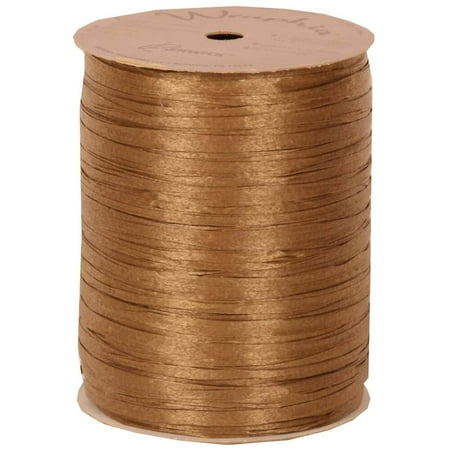 UPC: 0610074237358 | JAM Raffia Ribbon  100 Yards  Brown Kraft  1/Pack