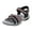2Black, variant on Women's Hiking Sandals Arch Support Comfortable Walking Sandals Hook Loop Strap Sports Slides