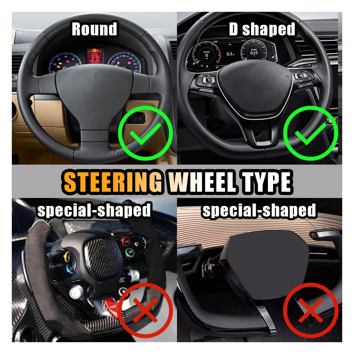 Bling Soft Leather Steering Wheel Cover, 15 Inch Colorful Rhinestones Auto Elastic Protector with Crystal Diamond for Women Girls, Car Accessories for Most Cars, SUVs (Pink)