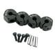 thumbnail image 5 of Adaptador de transmisión de bujes de rueda hexagonal de aleación de aluminio 4x con pasadores para SCX10 CC01 RC accesorios de coche todoterreno 8 mm negro Yotijar Adaptador hexagonal para cubo de rueda, 5 of 7