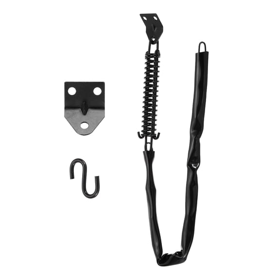 Uxcell Screen Door Chain, (25 Inch,Black) (1 Pcs), Zinc Plated Steel Spring Storm Door Protector with Plastic Tube, Suit for - Medium Lightweight Storm Screen Doors Windows