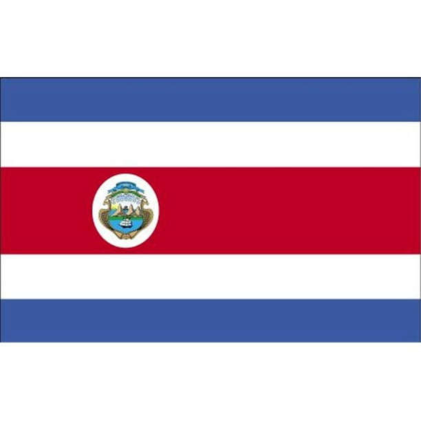 Annin Flagmakers 191841 5 Pi X 8 Pi Nyl-Glo Costa Rica Drapeau