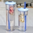 thumbnail image 4 of Uanit Fruit Infuser Water Bottle Clearance 800ml Leak-Proof Sports Water Cup with Built-In Filter and Full-Length Infusion Rod Lightweight PC Plastic Drinking Bottle for Travel School Gym, 4 of 5