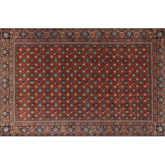 Ahgly Company Machine Washable Indoor Rectangle Traditional Brown Area Rugs, 5' x 8'