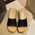 thumbnail image 4 of Elecsop Sandals Women, Comfortable Open Toe Slip-On Platform Sandals Women, Espadrille Wedge Sandals for Women, 4 of 6