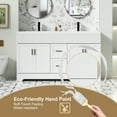 thumbnail image 3 of Eclife 60" Double Sink Bathroom Vanity With Resin Top, Zinc Alloy Faucet, 3 of 9