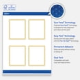 thumbnail image 2 of Avery Labels, 4" x 3-1/3", Matte White, Multi-Lined Gold Border, 2 of 7
