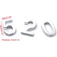 thumbnail image 3 of Número de puerta de 5 cm con base autoadhesiva de ABS moldeado por inyección, letrero digital galvanizado, número de casa plateado [9], 3 of 5