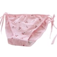 thumbnail image 5 of Women's Underwear with Cherries Pattern Ribbon Panties Briefs Low Rise Lingerie Thongs Cotton Underpants, 5 of 9