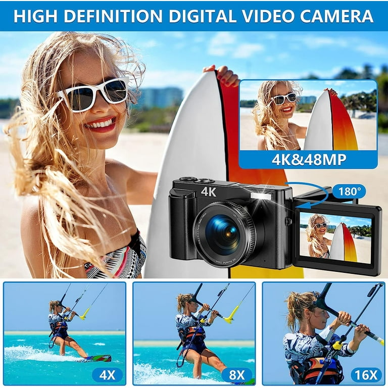 4K Digital Camera for Photography Autofocus 48MP Vlogging Camera
