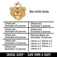 thumbnail image 2 of Wild Tribal Bear Face Wood Mini Charms Shapes DIY Craft Jewelry - With Hole - 12mm (26pcs), 2 of 7