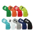 thumbnail image 2 of koolsoo 9 Pcs Couvre-Chef de Club de Golf en Fer 4,5,6,7,8,9,PW,SW,AW Accessoires de Golf Colorés, 2 of 4