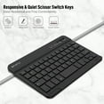 thumbnail image 2 of Keyboard & Stand Cover for Samsung Galaxy Tab A7 Lite 8.7 Tablet SM-T220 /SM-T225 2021, Fintie Keyboard Case Lightweight Cover with Detachable Wireless Bluetooth Keyboard, Black (Tab Not Included), 2 of 8