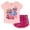 Cars Pink Magenta, variant on Disney Toy Story Baby Girls' 2-Piece T-Shirt and Dolphin Shorts Set Aqua Purple