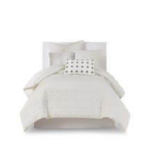 Gracie Mills Grady Elegance Defined Cotton Jacquard Comforter Set with Euro Shams and Throw Pillows - GRACE-9445