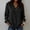 Black, variant on Lapel Collar Shirt for Women Cotton Blouse 3/4 Sleeve Tops Long Sleeve Golf Tees Tunics Work Blouses Business Casual Boho V Neck Tops Loose Fit Office Siren Clothes Ladies Tops