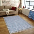 thumbnail image 2 of Casavani - 3'x20' Runner Area Rugs for Hallway & Stairs Handblock Printed Blue Cotton Dhurrie, 2 of 7