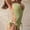 Green, variant on EGNMCR Womens Swimsuits Fashion Women Comfortable V-Neck Short Sleeve Fold Solid Color