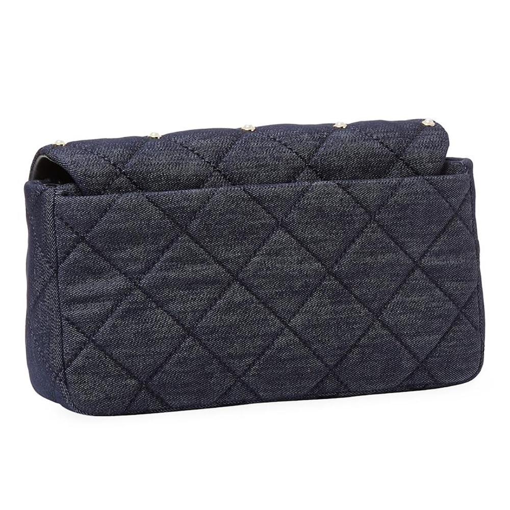 Kate Spade New York Women's Emerson Place Denim Pearl Serena Shoulder Bag (Darkest Denim)