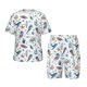 thumbnail image 1 of Balery Undersea Animals Conjunto de Pijama Infantil de Manga Corta con Estampado – Ropa de Dormir de Algodón Suave-XX-Large, 1 of 6