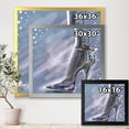 thumbnail image 4 of Designart 'Shiny Woman Shoe High Heeled Stiletto With Glitter' Modern Framed Art Print, 4 of 4
